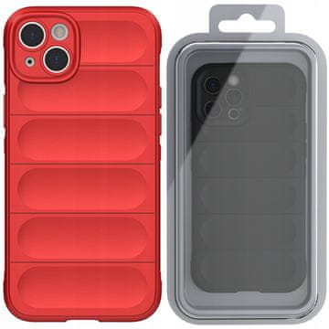 HURTEL Magic Shield Case torbica za iPhone 14 Plus, elastična oklopna maska, crvena