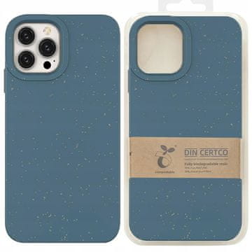 HURTEL Eko maskica za iPhone 14 Plus, silikonska biorazgradiva navlaka, tamnoplava
