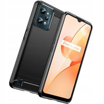 HURTEL Etui Carbon Case za Realme C31, fleksibilna silikonska karbonska maskica, crna
