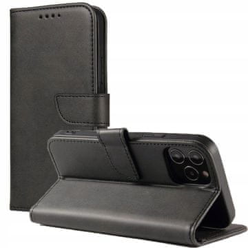 HURTEL Magnet Case elegantna torbica futrola s poklopcem i funkcijom postolja za Honor Magic 4, crna