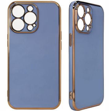 HURTEL Lighting Color Case maska za Xiaomi Redmi Note 11, gel poklopac sa zlatnim okvirom, plava