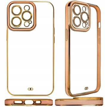 HURTEL Fashion Case, silikonska maskica za Samsung Galaxy A12 5G sa zlatnim okvirom, zlatna