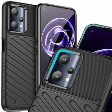 HURTEL Thunder Case elastična oklopna maska za Realme 9 Pro, crna