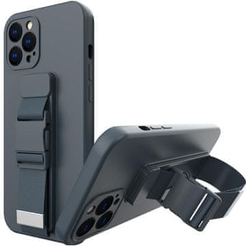 HURTEL Rope Case silikonska torbica s vrpcom, remen za Xiaomi Redmi 10, tamnoplava