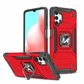 WOZINSKY Wozinsky Ring Armor hibridna zaštitna maska za Samsung Galaxy A73, crvena
