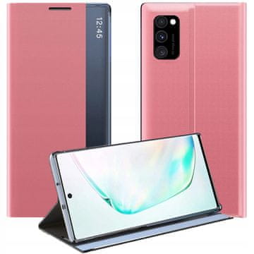 HURTEL New Sleep Case maskica s preklopcem i funkcijom postolja za Xiaomi Redmi Note 11T 5G / Redmi Note 11S 5G / Poco M4 Pro 5G, ružičasta