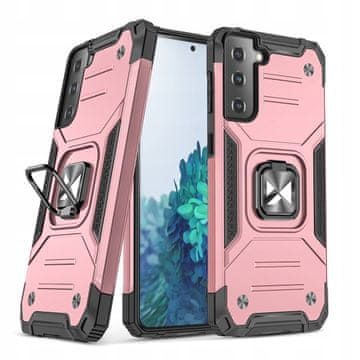 WOZINSKY Wozinsky Ring Armor hibridna zaštitna maska za Samsung Galaxy S22 Ultra, zlatna, s magnetskim držačem