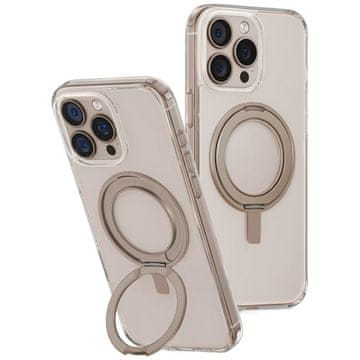 INNA Uniq Swivix Futrola Za Iphone 16 Pro Max S Postoljem 360 Zlatna Prozirna