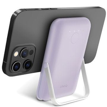 UNIQ Powerbank 5000 mAh Hoveo MagSafe bežični USB C PD 20W ljubičasti
