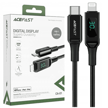 AceFast Acefast Mfi Usb Tip-C Na Lightning Kabel 30W 3A 1.2M Za Apple Mobilne Telefone