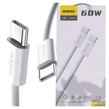 DUDAO L6C USB-C - USB-C PD 30W kabel 2m - svijetloplavi
