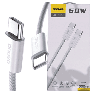 DUDAO L6C USB-C - USB-C PD kabel 30W 1m - svijetloplavi