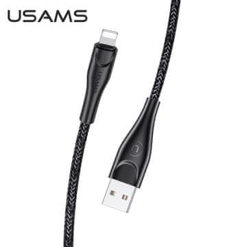 USAMS USAMS pleteni kabel U41 lightning 1m2A crni/black SJ391USB01 (US-SJ391) Fast Charge