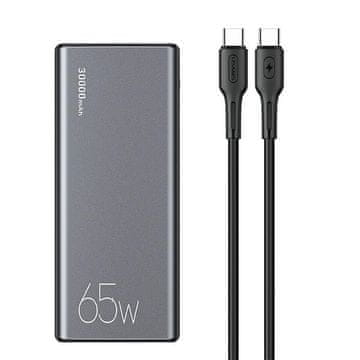 USAMS Powerbank PB59 30000mAh 65W2xQC3.0+PD Brzo punjenje crno/crno CMXLOGTC01 (US-CD165) + USB-C-USB-C kabel