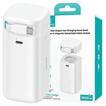 INNA Usams Powerbank 18000Mah Za Telefone S Namotavljivim Kabelom Pd45W Brzo Punjenje