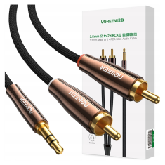Ugreen Ugreen Audio Kabel 2X Rca Na Jack 3,5 Mm 2M Za Igraće Konzole I Sustave