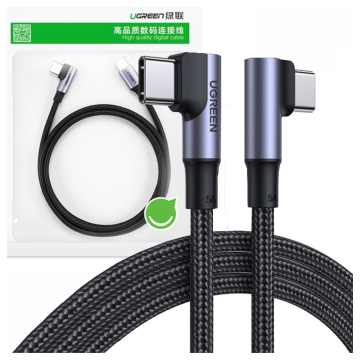 Ugreen Ugreen Usb-C Na Usb-C Kutni Kabel 1M 100W Za Brzo Punjenje Telefona
