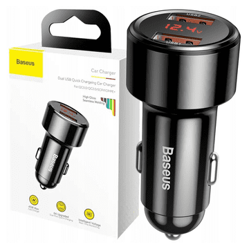 BASEUS Baseus Auto Punjač 2X Usb Qc 3.0 45W Za Iphone I Android Mobilne Telefone