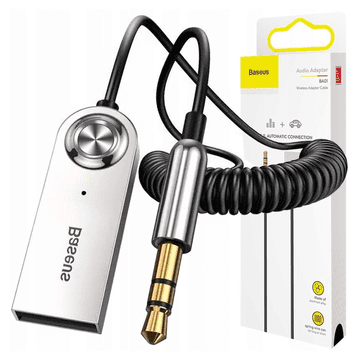 BASEUS USB, AUX Bluetooth 5.0 audio adapter (crni)
