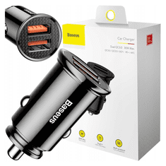 BASEUS Baseus Auto Punjač 2Xusb Qc3.0 5A Za Auto 30W Složeni Dizajn
