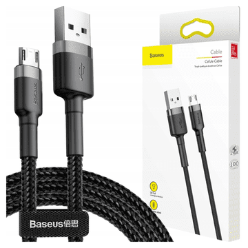 BASEUS Cafule USB na Micro USB kabel 1.5A 2m (sivo-crni)