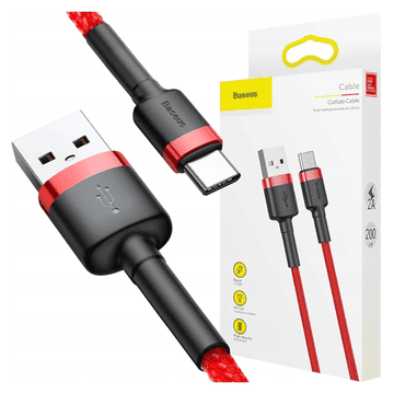 BASEUS Baseus Usb Na Usb-C Kabel 2A 2M Za Mobitele I Tablete S Priključkom I Punjenjem