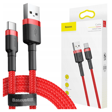 BASEUS Cafule 3A USB na USB-C kabel 1m (crveni)