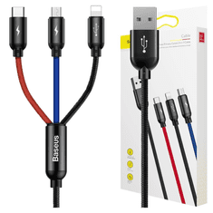 BASEUS Baseus 3U1 Kabel Usb-C Na Lightning Micro 3A Za Telefone S Brzim...