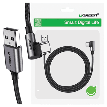 Ugreen Ugreen Kutnji Usb-C Kabel Za Telefon 3A Za Punjenje I Prijenos Podataka 2M