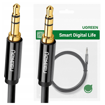 Ugreen AV112 3,5 mm AUX mini priključak kabel 1 m (crni)