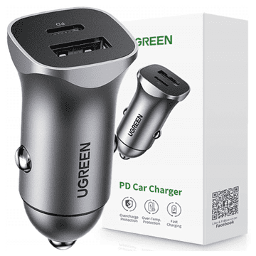 Ugreen Auto Punjač Za Iphone I Android Mobilne Telefone 30W S Indikatorom