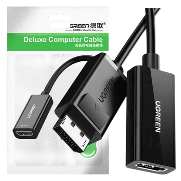 Ugreen Adapter, kabel DisplayPort (muški) - HDMI (ženski) UGREEN MM137, 4K, crni