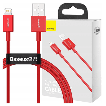 BASEUS Superior Series USB na Lightning kabel, 2.4A, 1m (crveni)