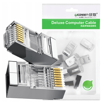 Ugreen NW111 Ethernet metalni RJ45 utikač, 8P/8C, Cat.6, UTP (10 kom.)