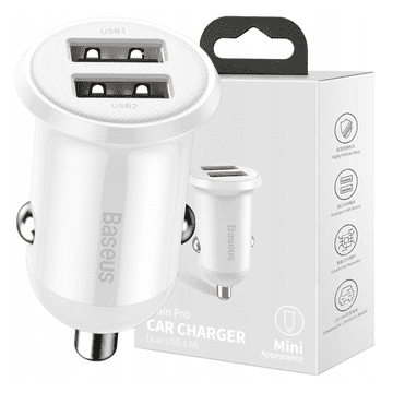 BASEUS Baseus Auto Punjač 4.8A 2X Usb Za Iphone Samsung Xiaomi