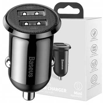 BASEUS Baseus Auto Punjač 2X Usb 4.8A Za Iphone X Xr Xs
