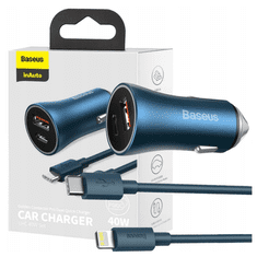 BASEUS Baseus Usb Auto Punjač Usb-C Za Iphone 14 13 12 Qc4.0+ Pd 40W