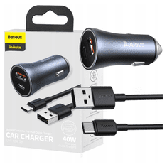 BASEUS Baseus Auto Punjač 40W Za Apple Iphone Android Qc4.0+ Usb Usb-C