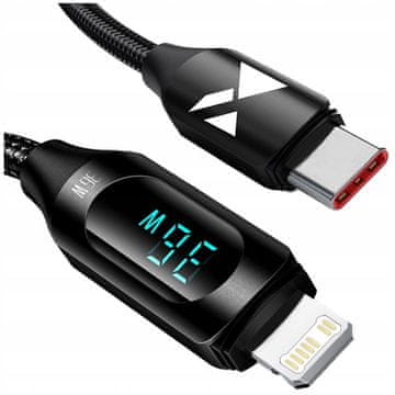WOZINSKY WUCLC1 Lightning na USB-C kabel 36W 480Mb/s 1m - crni