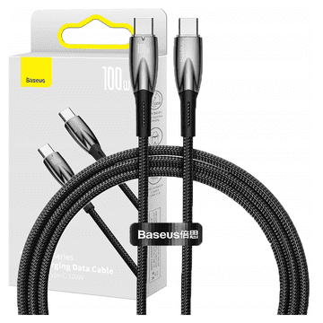 BASEUS Baseus Usb-C Na Usb-C Kabel Za Prijenosno Plaćanje, Telefon, Tablet 100 W 1 M Brzo Punjenje