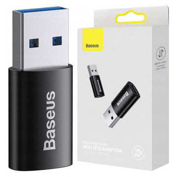 BASEUS Ingenuity OTG USB-A na USB-C adapter (crni)