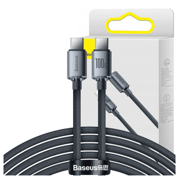 BASEUS Baseus Usb-C Na Usb-C Kabel 100W Za Mobitele I Prijenosna Računala 2M Brzo Punjenje