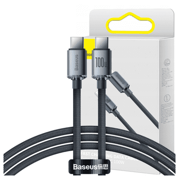 BASEUS Baseus Usb-C Na Usb-C Kabel 100W Za Prijenosno I Telefon Brzo Punjenje 1,2 M