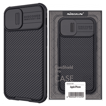 Nillkin Nillkin CamShield Pro Case etui za iPhone 14 Plus, pancirna maskica, zaštita za kameru, crna