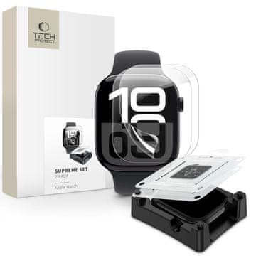 Tech-protect Folia hidrogelna Tech-Protect Supreme set 2-pack Apple Watch 10 (46 mm) clear
