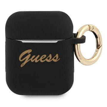 Guess Guess Airpods 1 2 Silikonska Zaštitna Futrola U Vintage Stilu S Natpisom