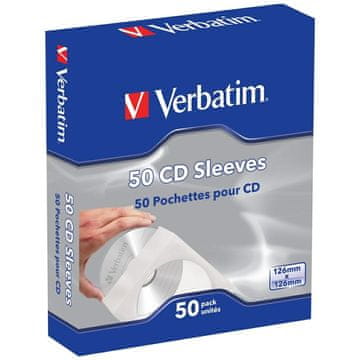 Verbatim Verbatim Papirnati Omot Za Cd-Ove, Pakiranje Od 50 Komada, Sigurno Pohranjivanje