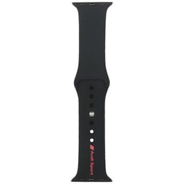 Audi Silikonski remen za Apple Watch 40 mm Sport crni logo crni