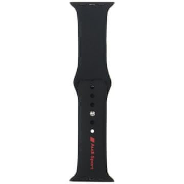 Audi Silikonski remen za Apple Watch Sport crni logo crveni