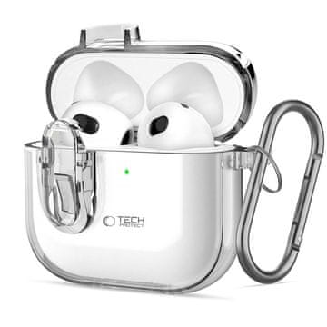 Tech-protect Tech-protect slim hook za apple airpods 4, prozirna